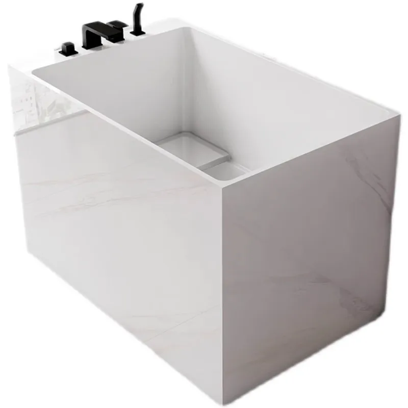 

Travel sitting bathtub household acrylic small apartment mini Japanese independent square bathtub factory direct sales