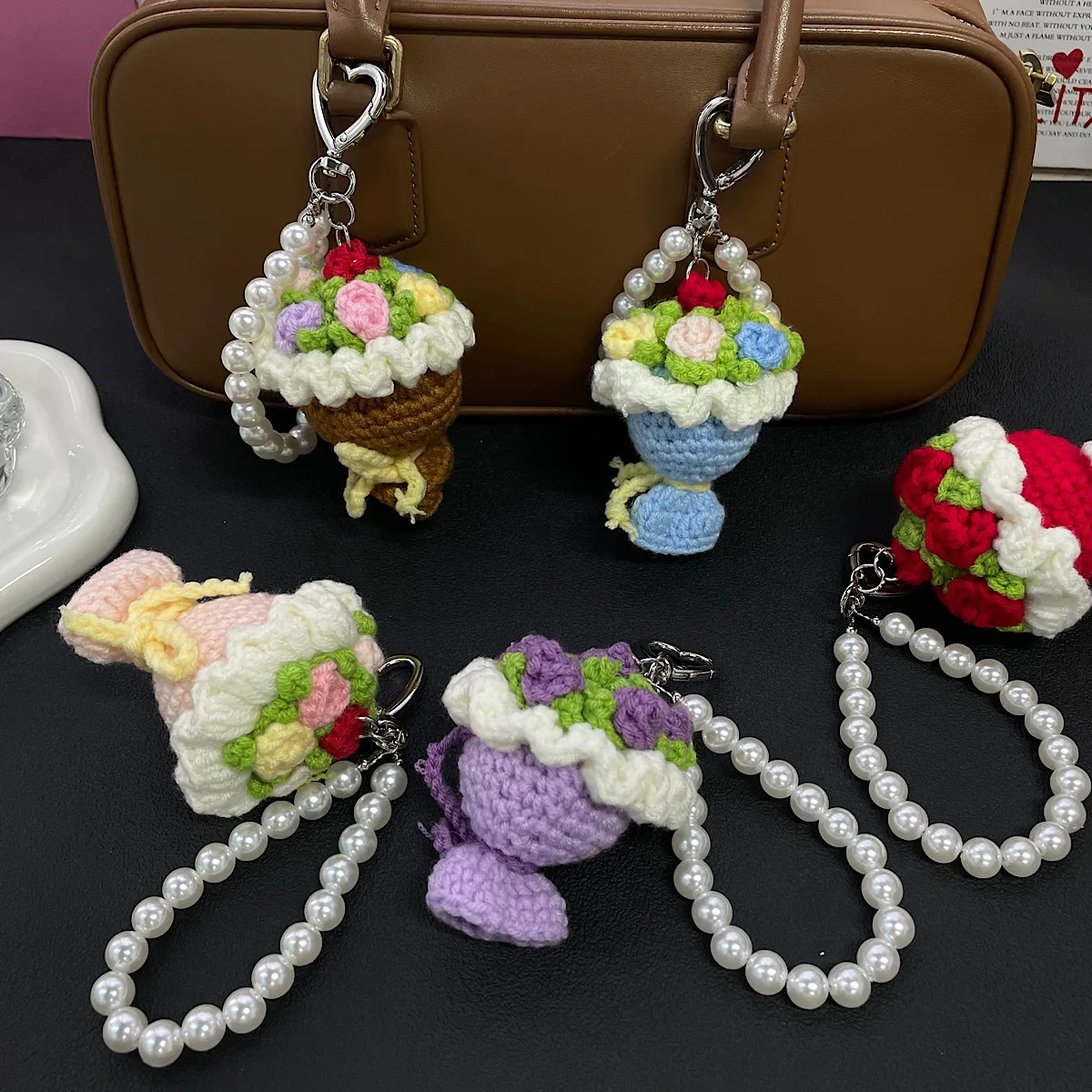 

Подвеска для сумки, букет ручной работы, подвеска-брелок, креативный мини-букет, украшение для сумки лучшего друга пары для iPhone 17 16