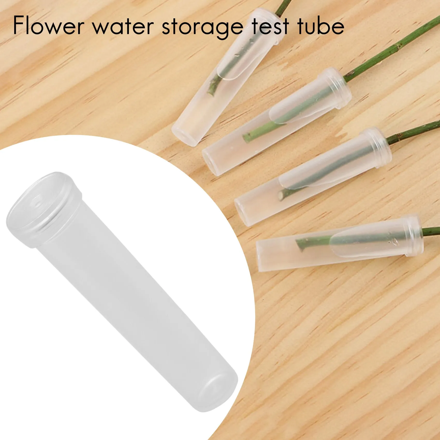 

Floral Tube 100-Pack Flower Tube, Flower Vials, Floral Water Tube For Flower Arrangements,Clear Plastic,0.6 X 0.6 X 2.8 Inches,