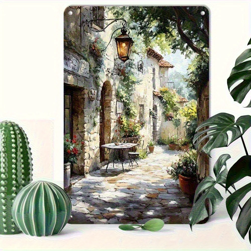 Retro Italy Alley Metal Tin Sign 30x20cm Iron Wall Decor Plaque Home Bar Cafe Travel Theme