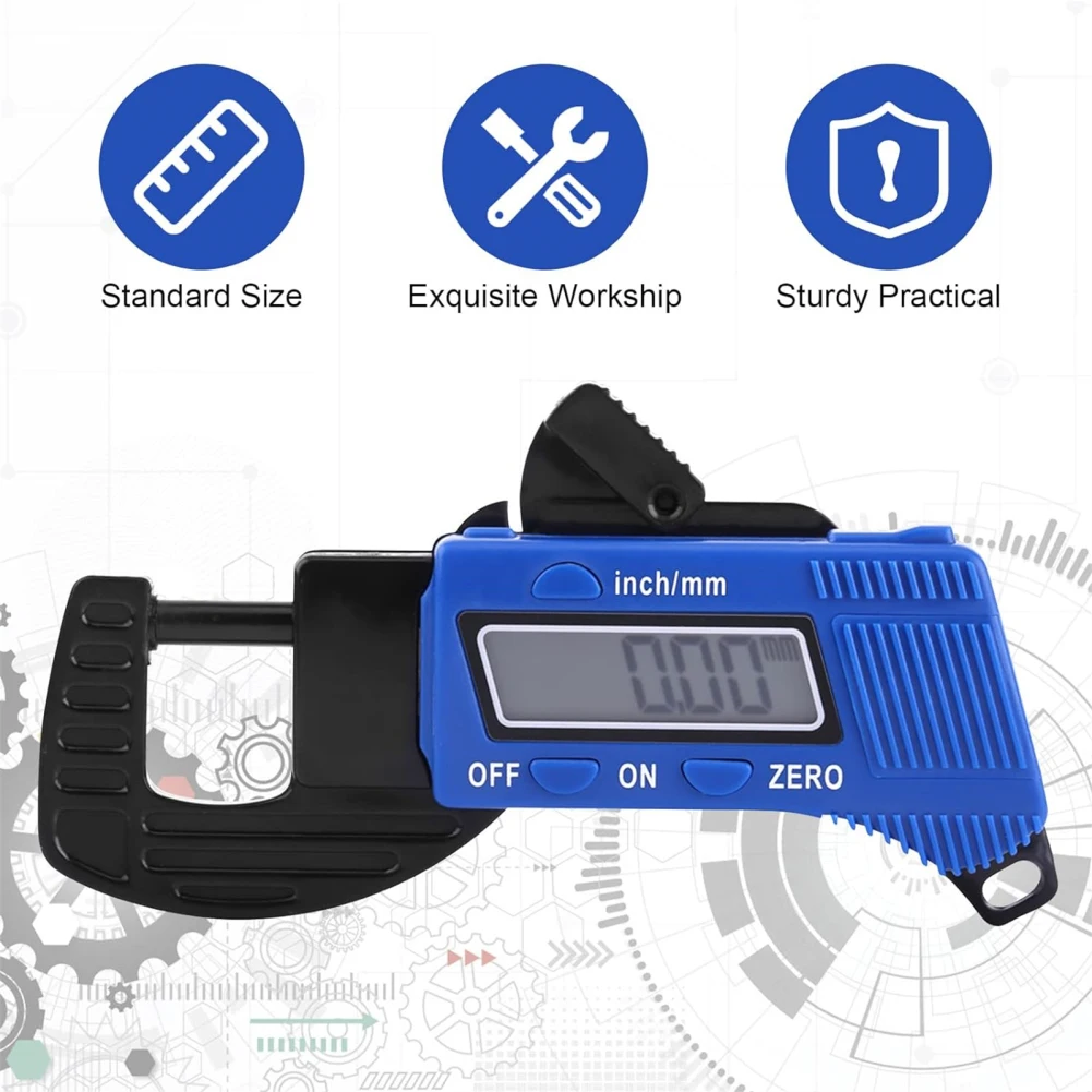 0-12.7MM Digital Thickness Caliper Micrometer Gauge Electronic Micrometer Thickness Meter Exact Measurement Tool Micrometer