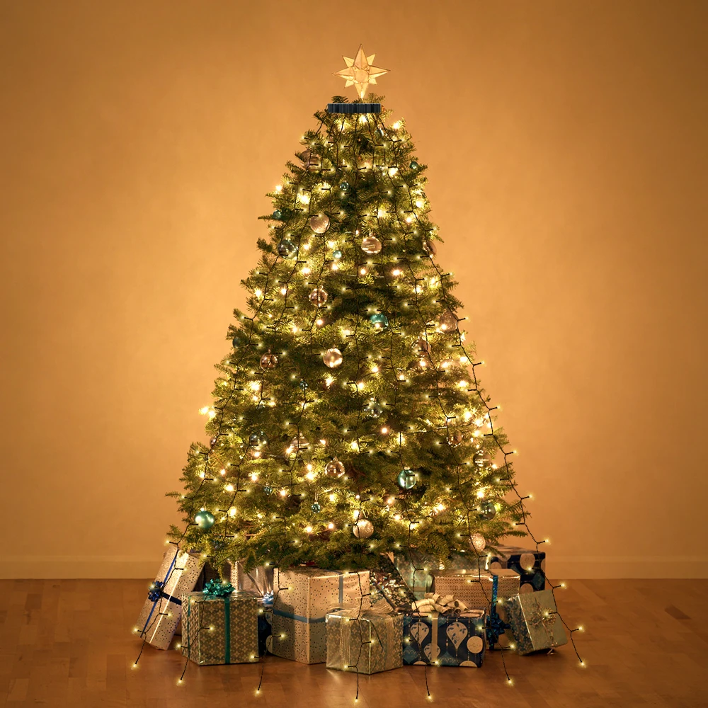 LED-Weihnachtslichterkette, 8 Beleuchtungsmodi, Lichterkette, Weihnachtsbeleuchtung für Urlaub, Zuhause, Party, Dekoration, drinnen und draußen, 400 LEDs – Detail 7