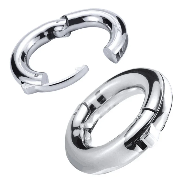 Metal Sperm Locking Ring Adjustable Weight-Bearing Ring Exercise Ejaculation Delay Scrotal Restraint Adult Cock Supplies