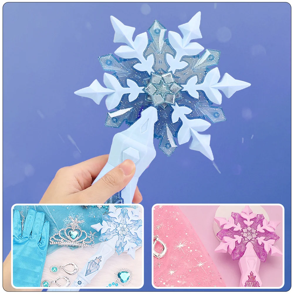 2 uds copo de nieve barras de luz brillantes princesa reina juguete de rol regalos de cumpleaños fiesta escenario decorativo