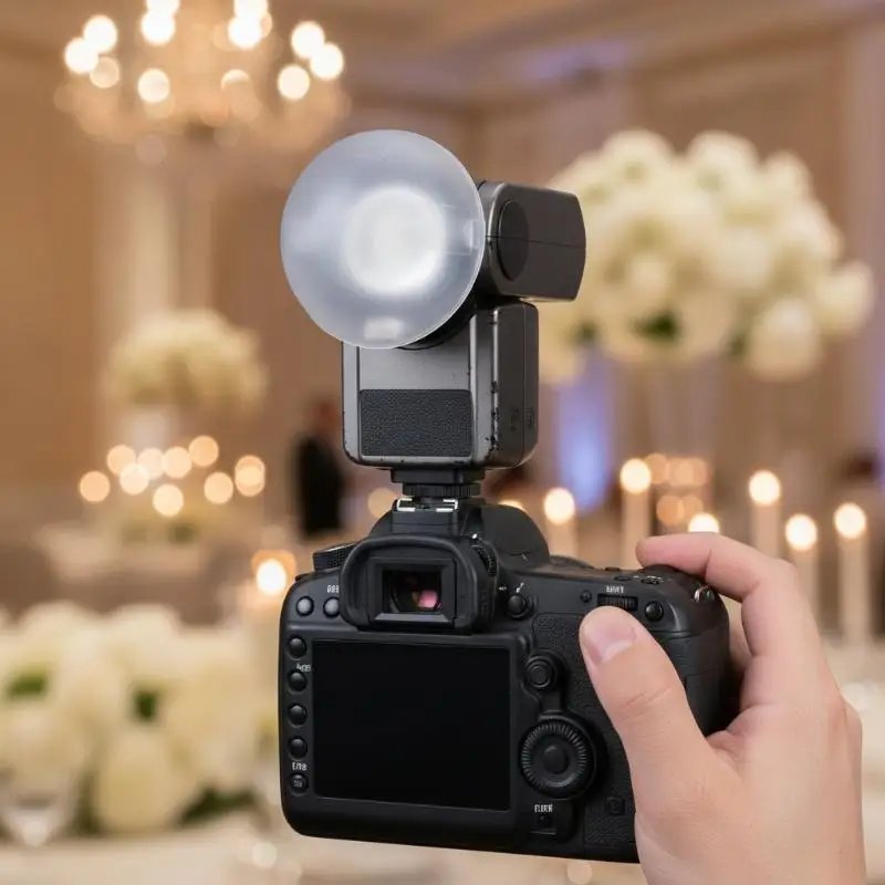 AK-R11 Replacement Magnetic Dome Diffuser Soft Bright Lighting Effect for Camera Flash Outdoor Travel Photography