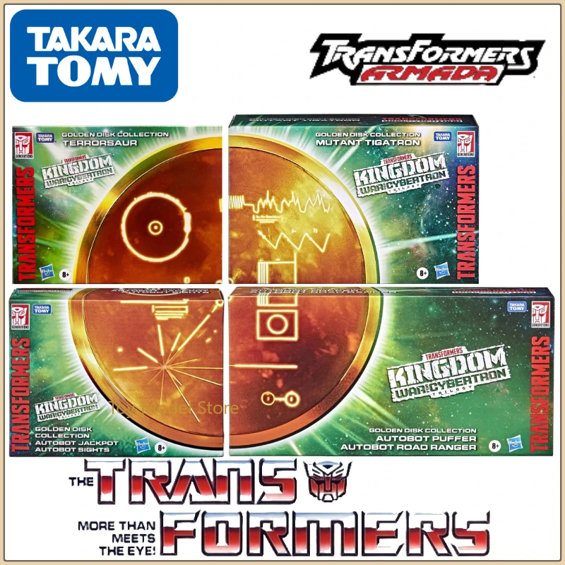 ในสต็อก TAKARA TOMY Transformers G Series Kingdom Gold PLATE Collection ตัวเลขการกระทําหุ่นยนต์ของเล่นสะสมของแท้ของขวัญ