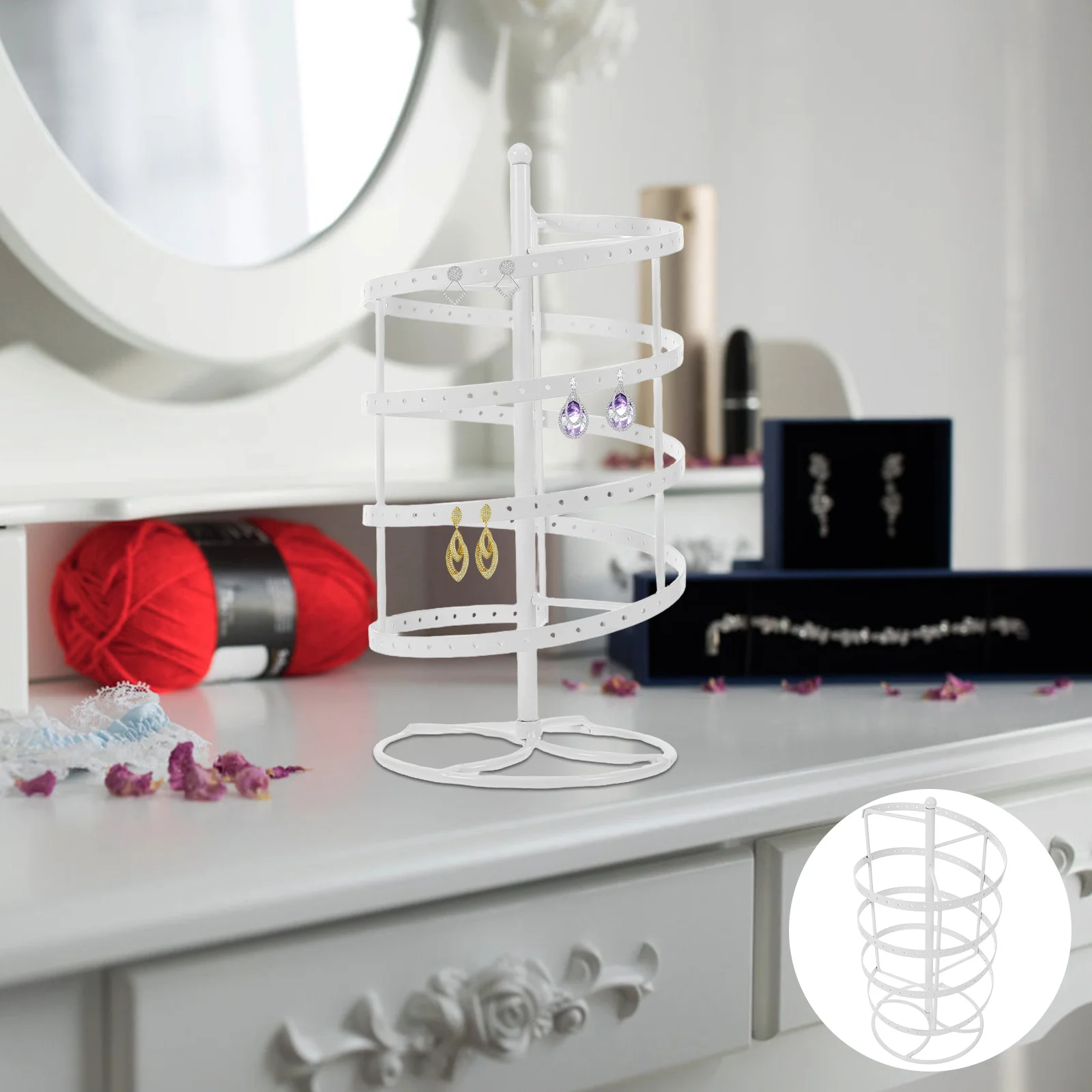 

85 пар вращающейся подставки для сережек, металлический органайзер, многоуровневая витрина для ювелирного магазина, эффективное хранение, дисплей для сережек
