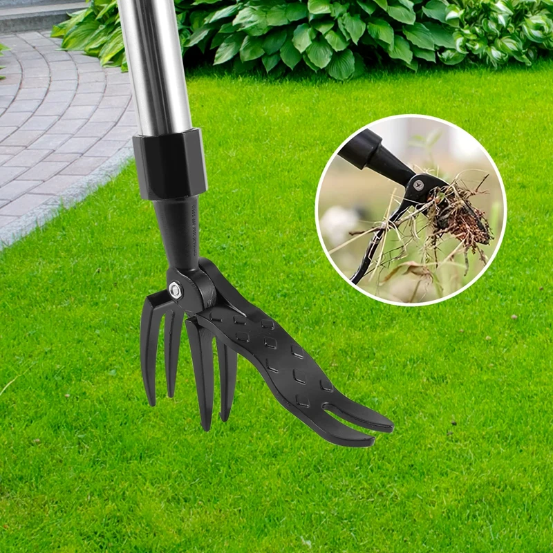 Weed Puller With Long Handle- Adjustable Stand Up Weed Puller Tool, Heavy Duty Stand Dandelions Diggers Puller