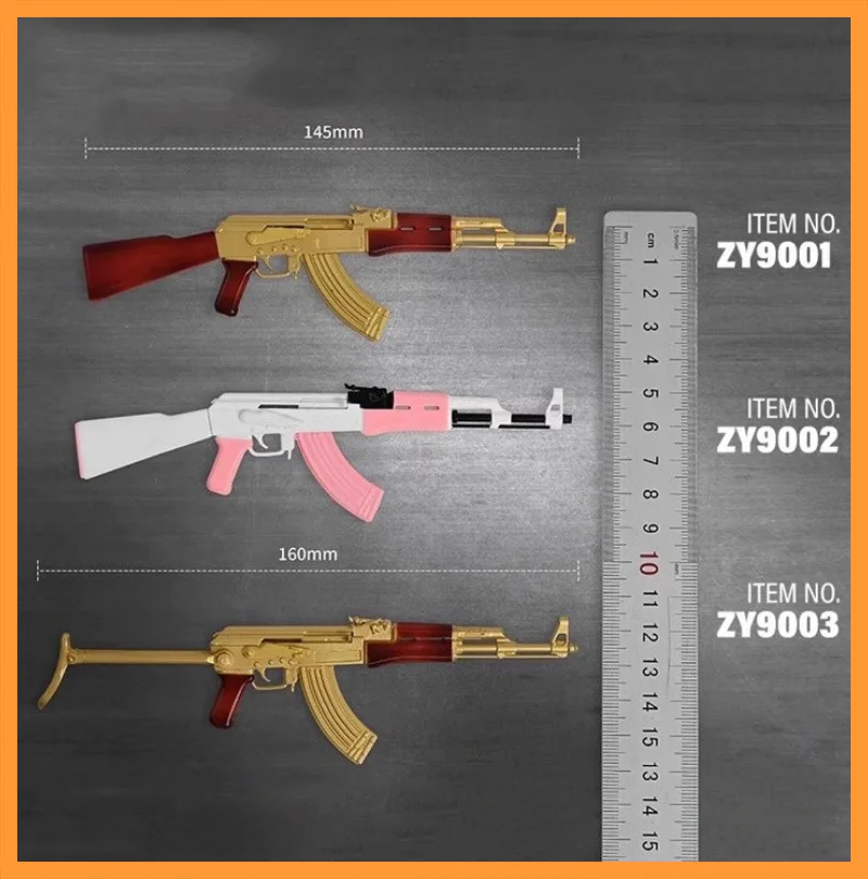 ZYTOYS ZY9001-03 1/6 مقياس الجندي اكسسوارات AK47 سلسلة اللون طبعة محدودة سلاح نموذج حوالي 160 مللي متر عمل الشكل نماذج