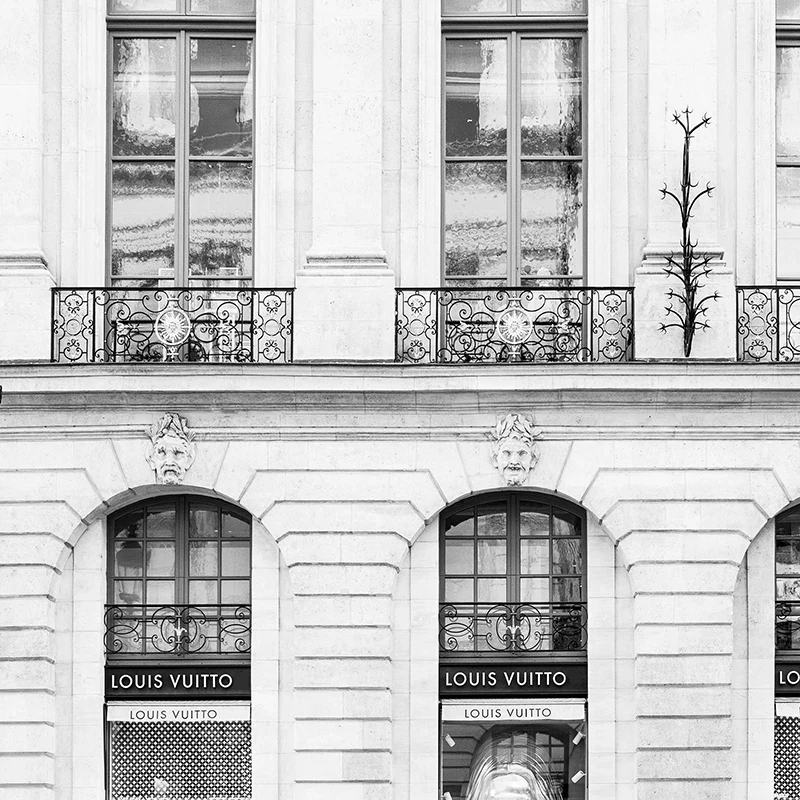 Luxury Vintage Fashion Store Prints Black White Photography Posters Chic Boutique Street Scene Art Canvas Painting Wall Decor