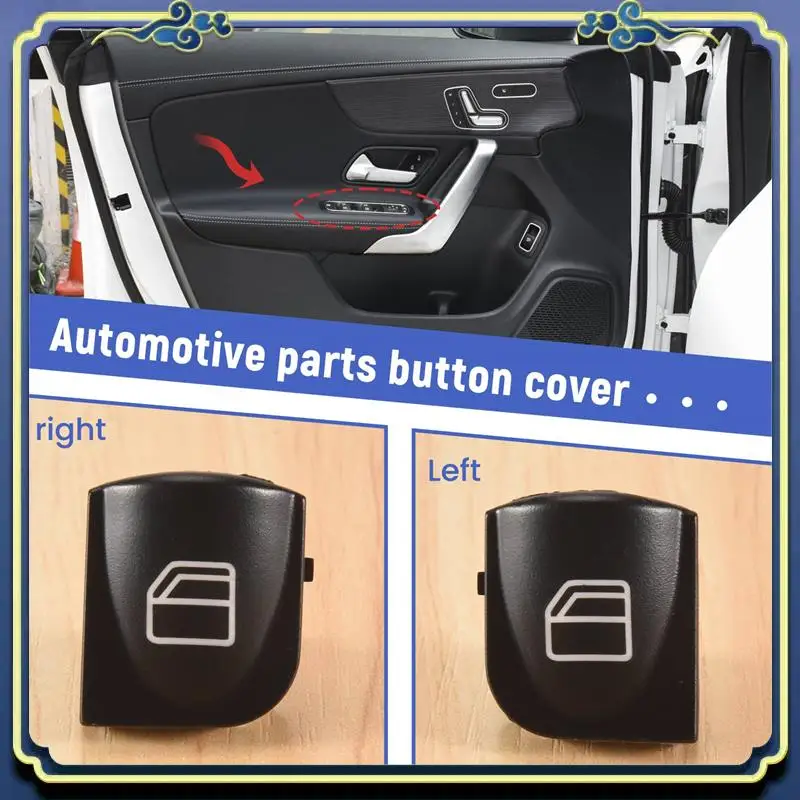 

AU16-Window Switch Button Covers For Mercedes Benz W203 W208 C Clk Class Front Left+Right Window Switch Repair Button Caps