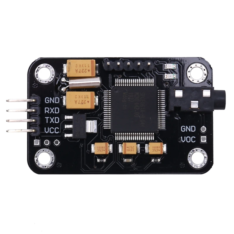 Módulo de reconocimiento de voz con micrófono, placa de Control de voz de reconocimiento de voz Dupont para Compatible con Arduino