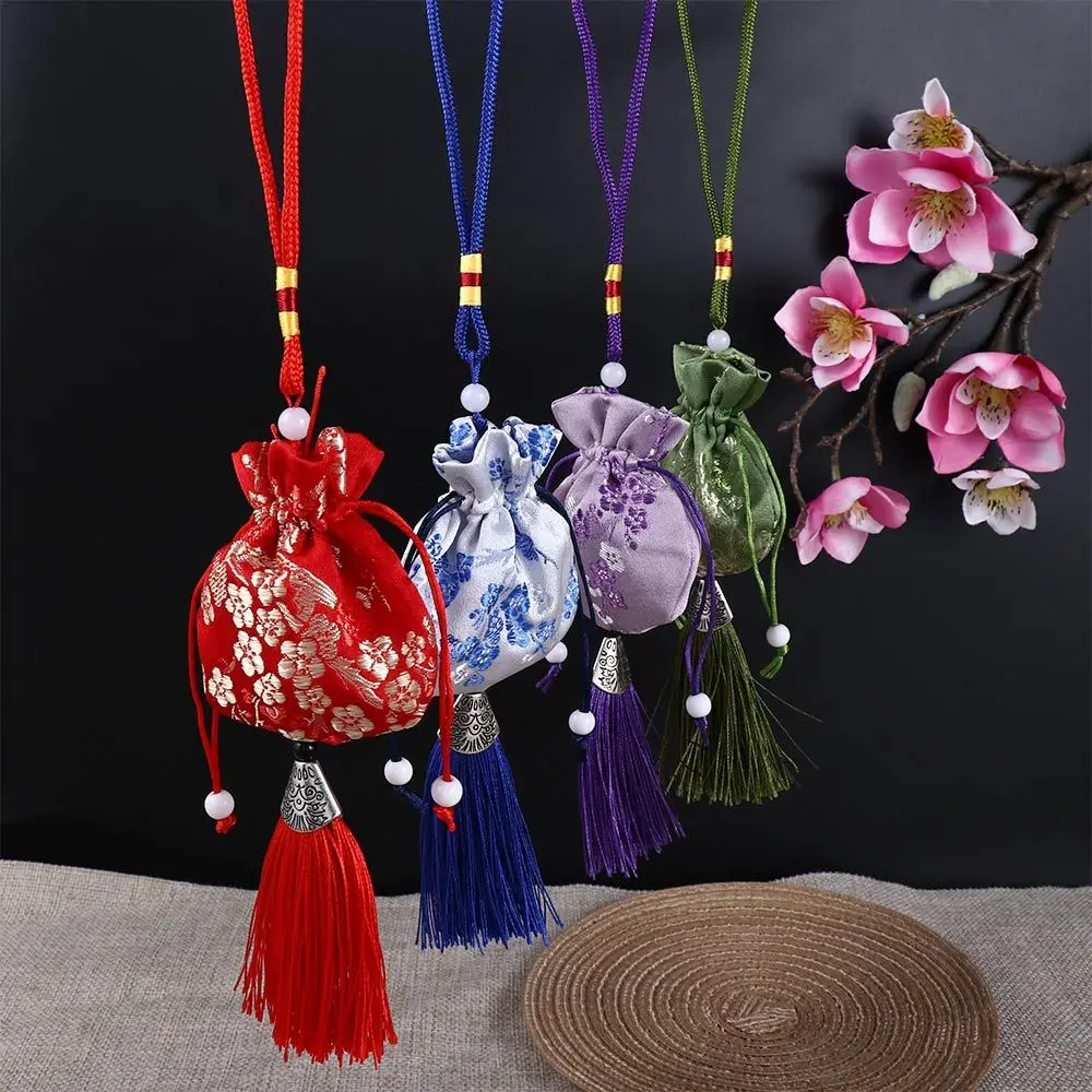 Car Hanging Plum Flower Pattern Graduation Gift Dragon Boat Festival Bag Chinese Style Sachet Jewelry Storage Bag Women Sachet