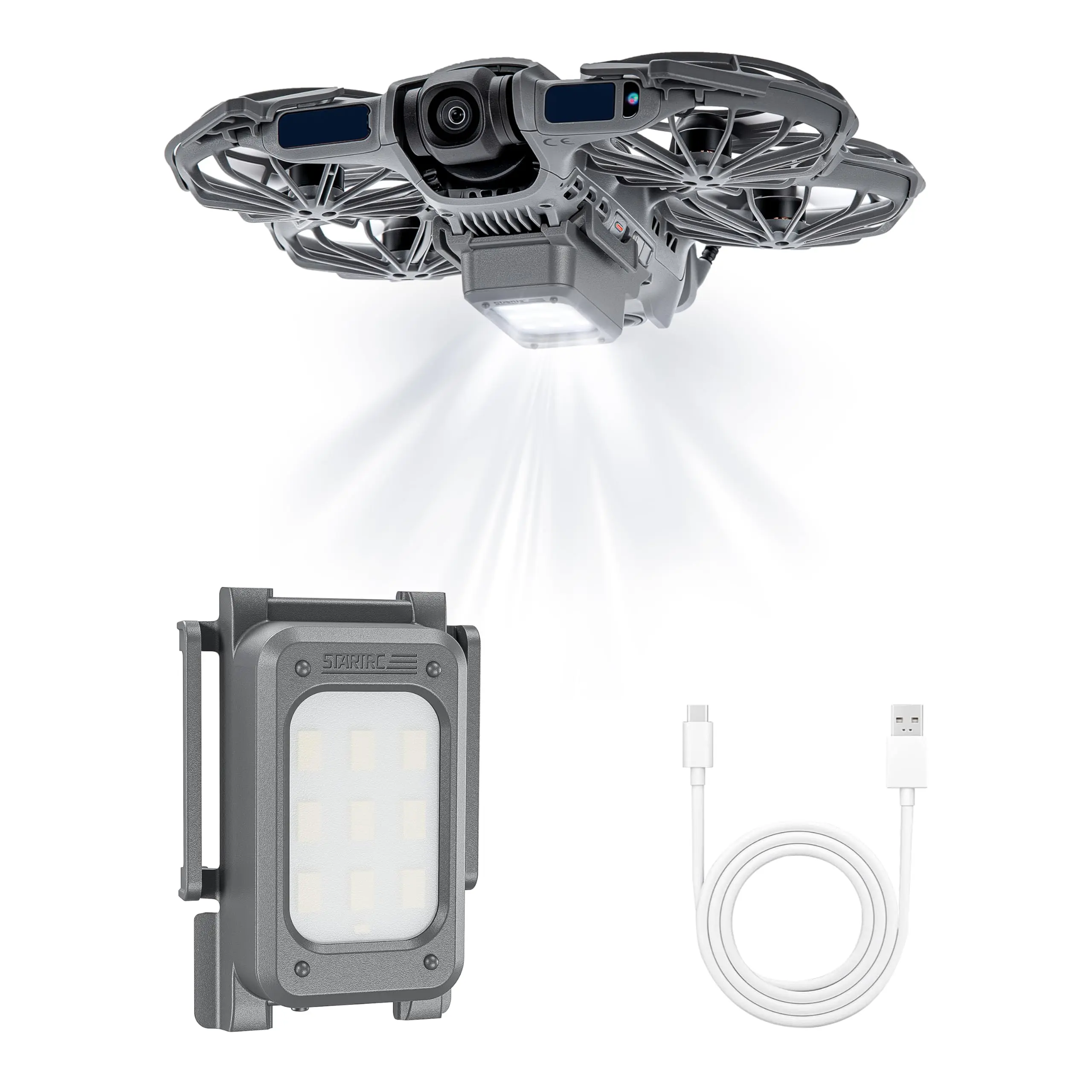 STARTRC Neo 2 Beleuchtetes Fahrwerk, Nachtbeleuchtung/Höhenverstellung für DJI Neo 2 Zubehör
