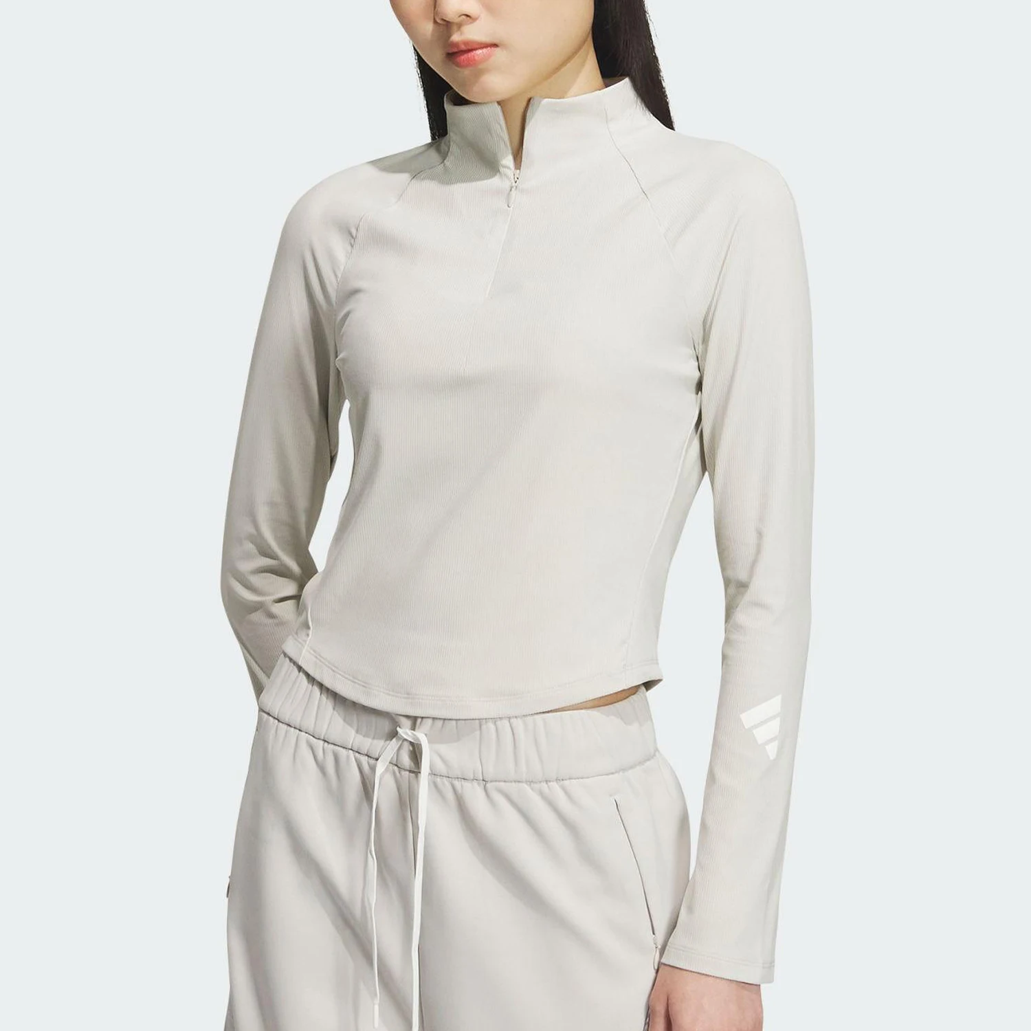 

Adidas genuine 2025 women's cool half zipper sports and leisure long sleeved JM4279