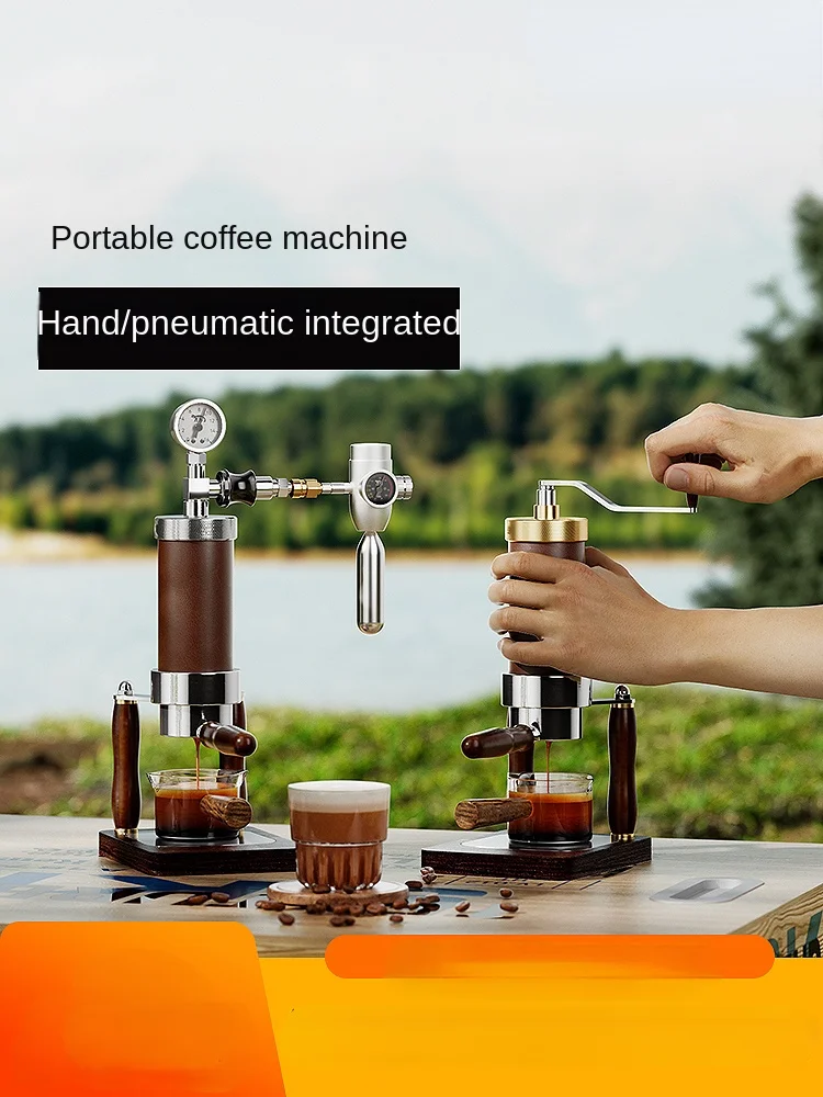 

Pneumatic Coffee Machine Household Hand Pressure Italian Portable Coffee Machine Manual Spinning Espresso Machine Outdoor