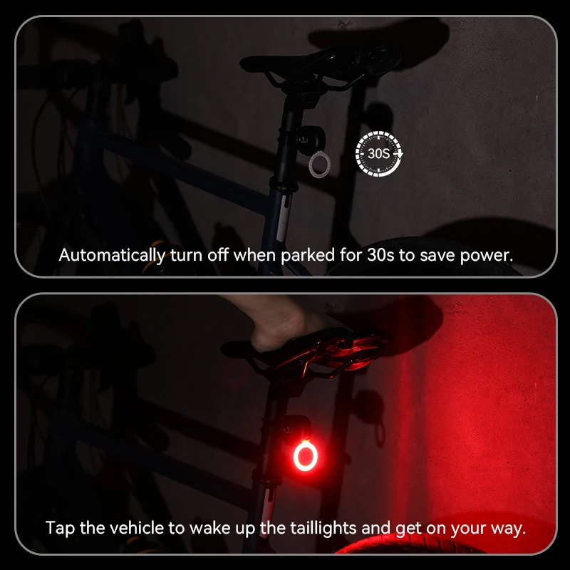 Intelligente Inductie Rem Waarschuwingslicht, Racefiets, Mountainbike, Buitenlicht, Usb Opladen Anti Achterste Achterlicht