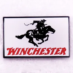 Winchester Horse and Rider Logo Enamel Pin Philip R Goodwin Art Painting Inspiration Badge