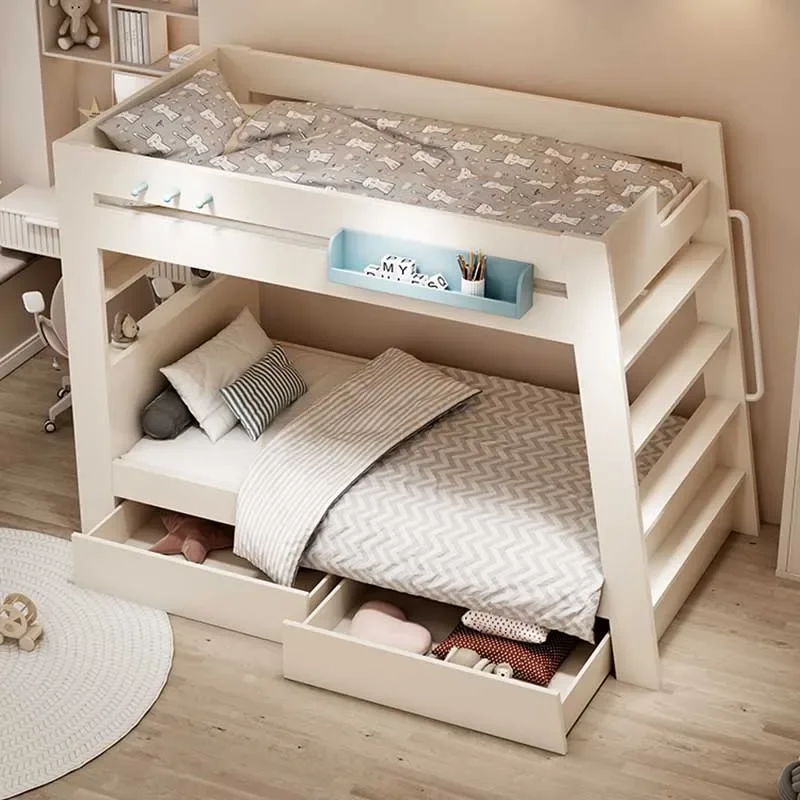 Postmodern Children Bunk Beds Two Layer Solid Wood Frames Adult Bunk Modern Beds