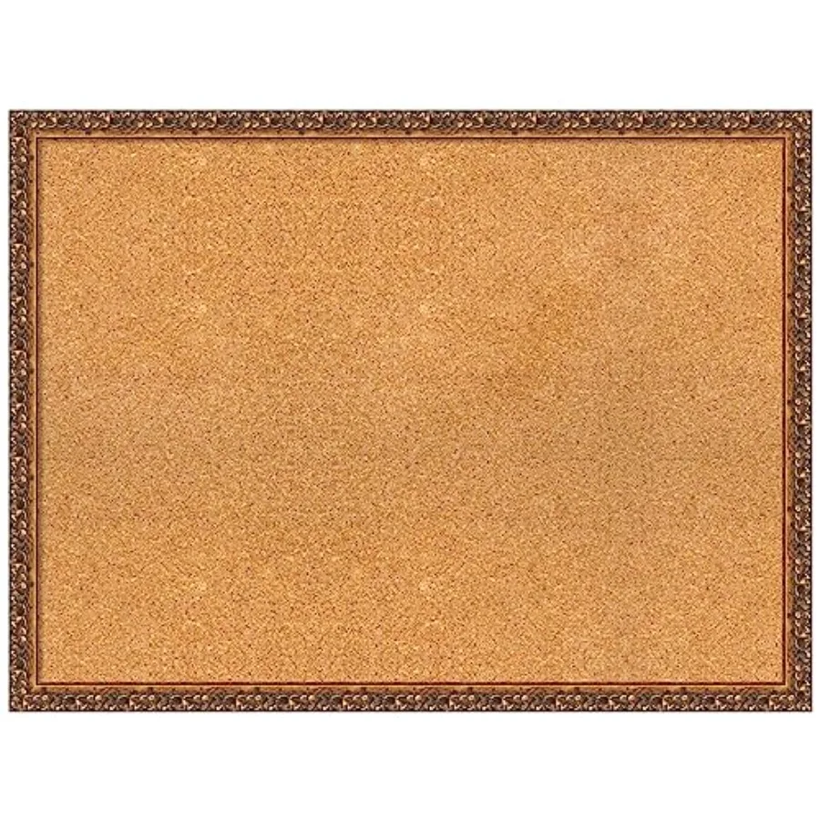 

Натуральная пробковая доска для стен 24x32, доска для заметок с бронзовой рамкой, большая пробковая доска для офиса и дома, традиционный декор для организации пространства