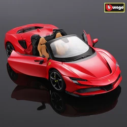 Bburago 1:18 Genuine Ferrari SF90 Spider Stradale  Authentic Licensed Alloy Luxury Car Die Cast Model Toy Collection Gift