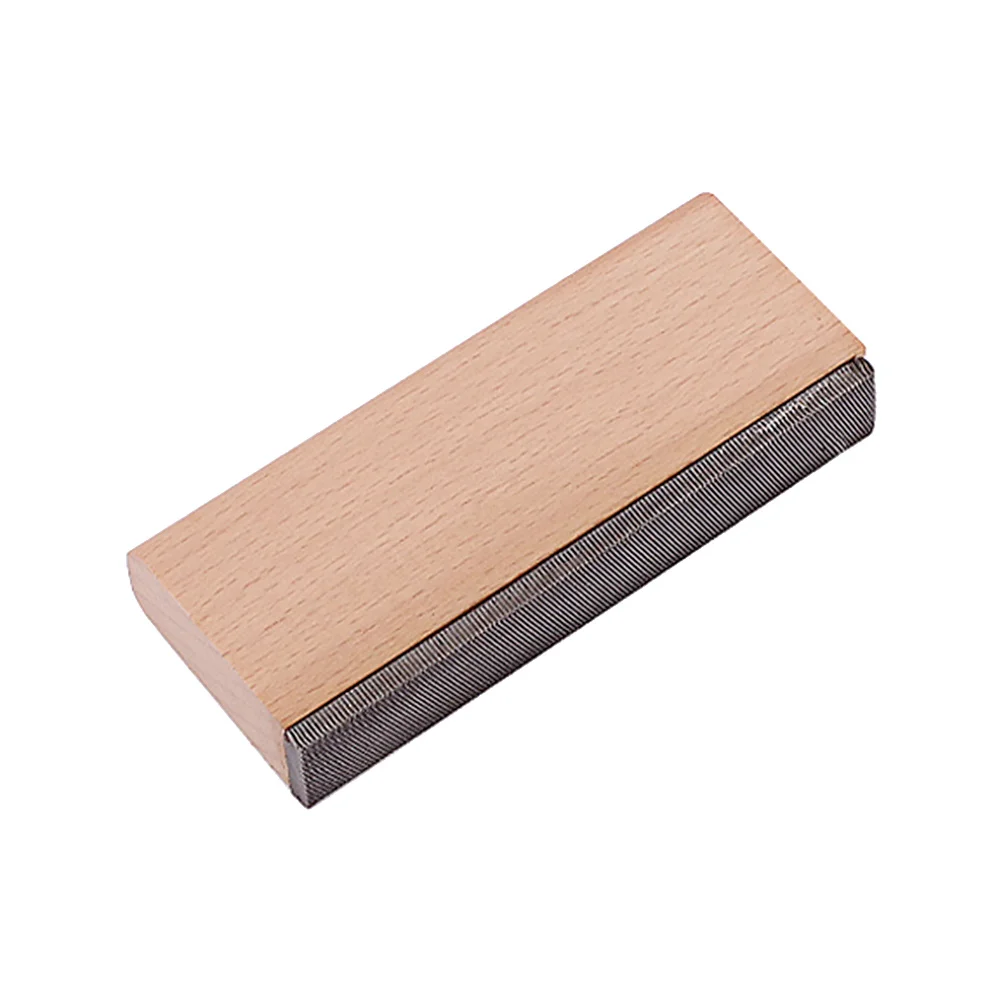 

Guitar Bevel File Metal Abrasion Resistant Dual Edge Wood Handle Guitar Fret Polishing Sanding Block Fingerboard Leveling Tool