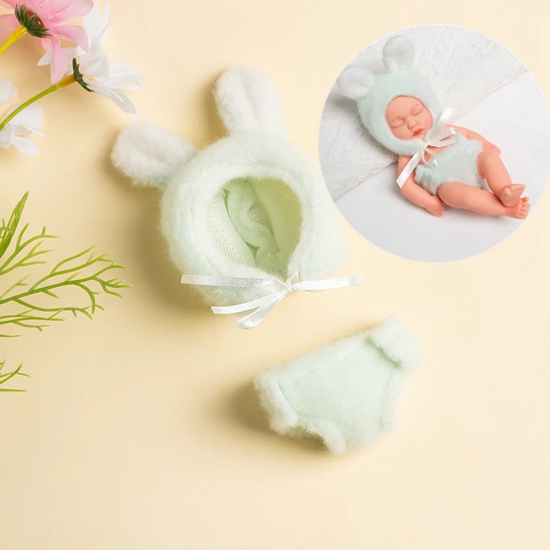 Doll Clothes for 8Inch 20cm Baby Dolls DIY Doll Accessories for Reborn Baby Dolls Sweater Jumpsuit Clothes for Mini Newborn Doll