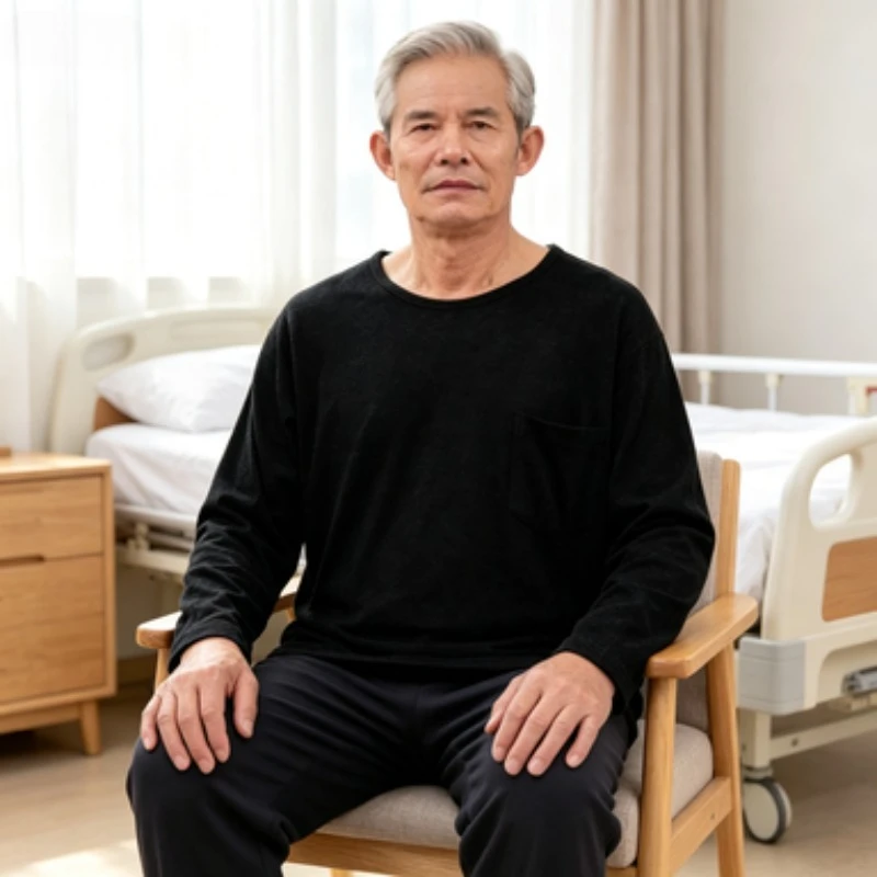 Easy on Off Snap Button Patient T Shirt Nursing Gown for Arm Fracture Post Operative PICC Acupuncture Bedridden Elderly Care
