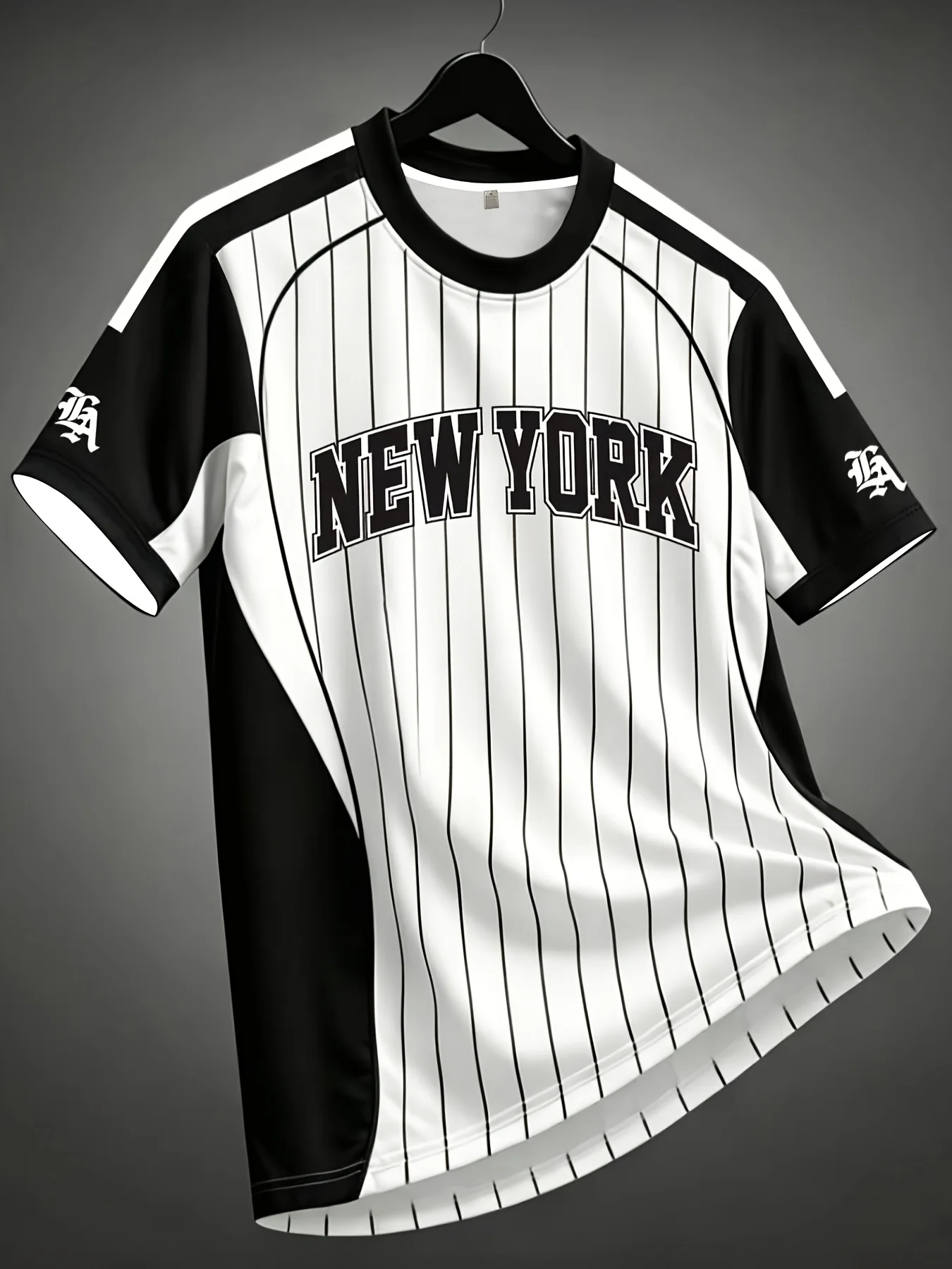 Men Mesh Sports T‑Shirt Letter Print Pinstripe Color Block O‑Neck Short Sleeve Breathable Summer Casual Top