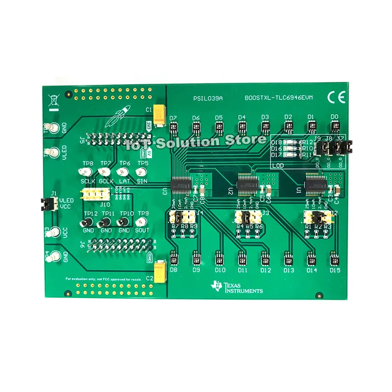 BOOSTXL-TLC6946EVM TLC6946 16-channel 32-multiplexing 16-bit ES-PWM constant-current LED driver evaluation module