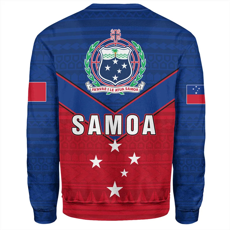 

Harajuku 3D American Samoa National Flag Printing Sweatshirts Samoa Emblem Graphic Round Neck Hoodies Fashion Mens Clothing Tops