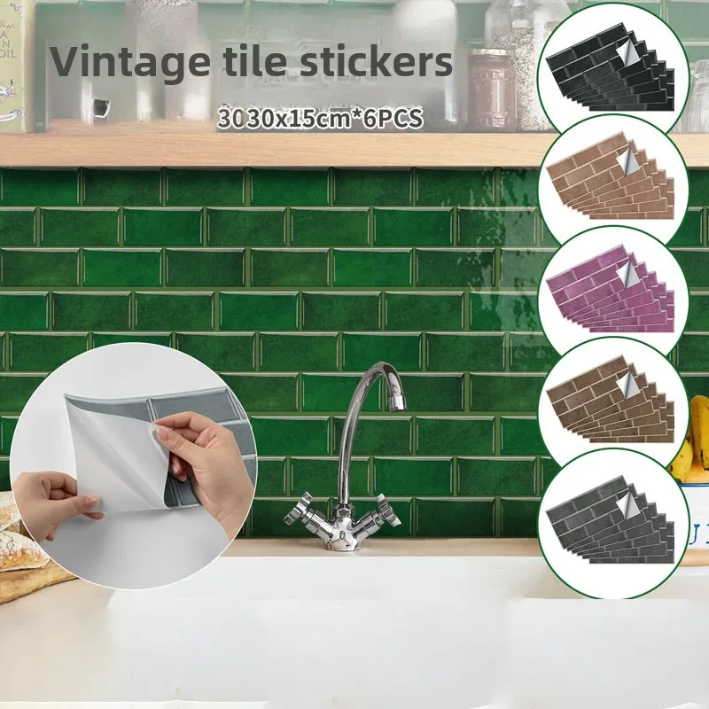 Flat Wall Stickers Marble Tile Pvc Crystal Glossy Film Wall Stickers Self-Adhesive Waterproof Kitchen Bedroom Wallpaper