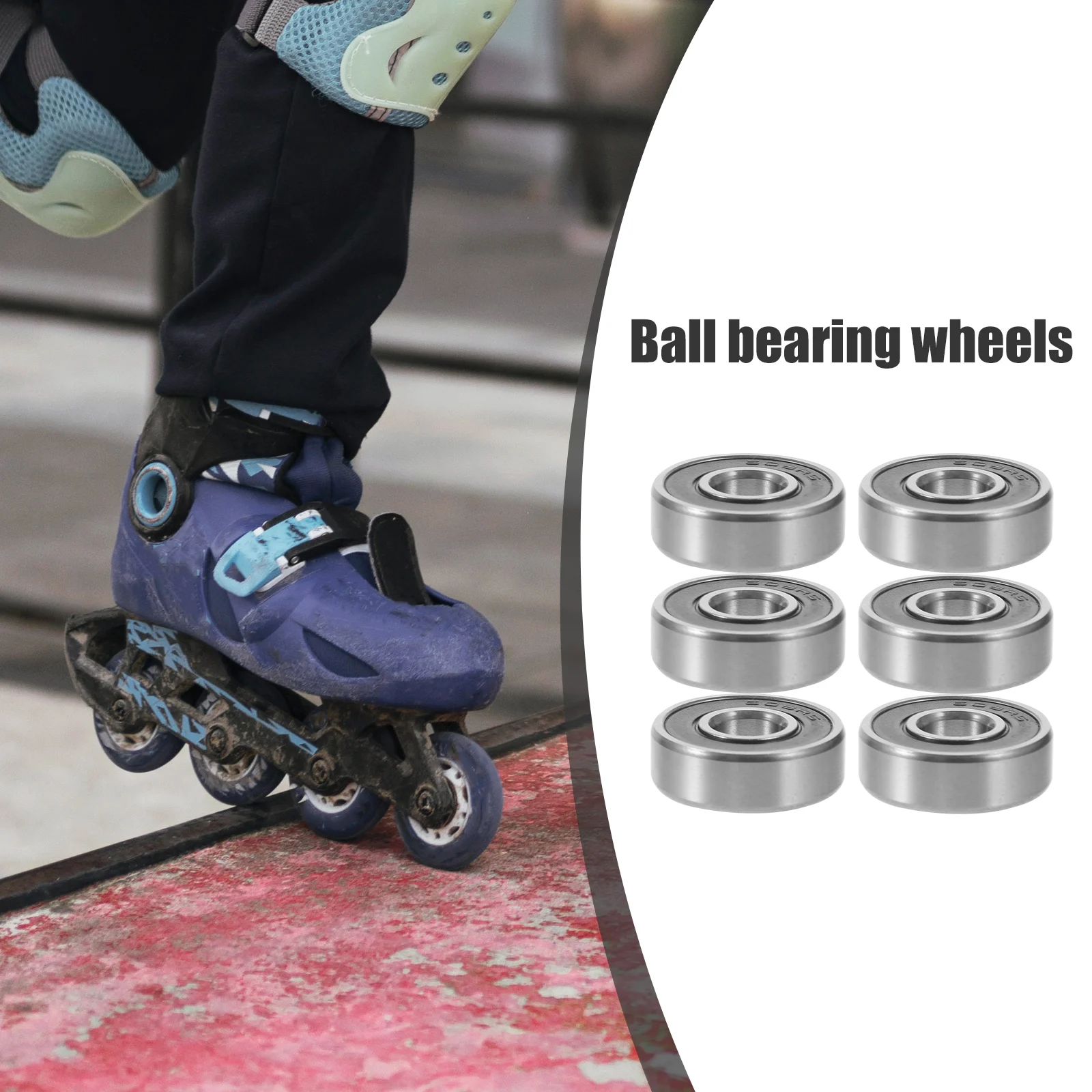 

10pcs 2RS Ball Bearings Deep Small Ball Bearing Kit Groove Miniature Sealed ABS Steel High Precision Roller Wheels Bearings