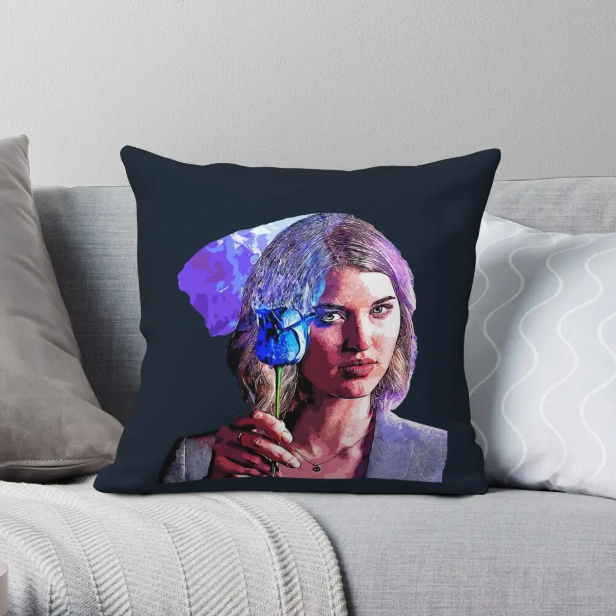 

The Order Netflix Girl Pillowcase Polyester Linen Velvet Printed Zip Decorative Home Cushion Cover