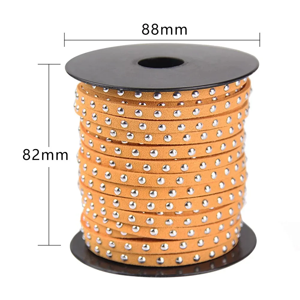 5mm Colorful Gold Studded Korean Velvet Rope 18m Roll for Necklace Bracelet Making DIY Jewelry Findings Trim Supplies