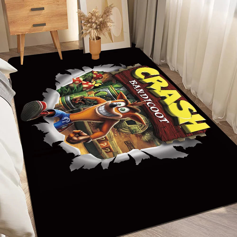 Game Crash-Bandicoot Hallway Carpet Non-Slip Laundry Room Mat Laundry Decor Balcony Child Living Room Bedside Area Rugs