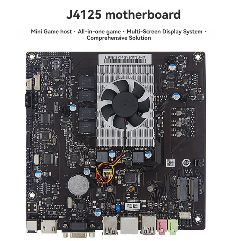 J4125 Embedded Motherboard, 2.7Ghz DDR4 RAM, High Performance Quad Core Four Thread Computer Motherboard