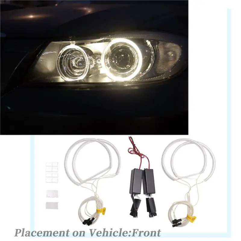 Superior-4X Ccfl Angel Eye Halo Led Ring Light White Non-Projector For Bmw E46 3 Series view 2