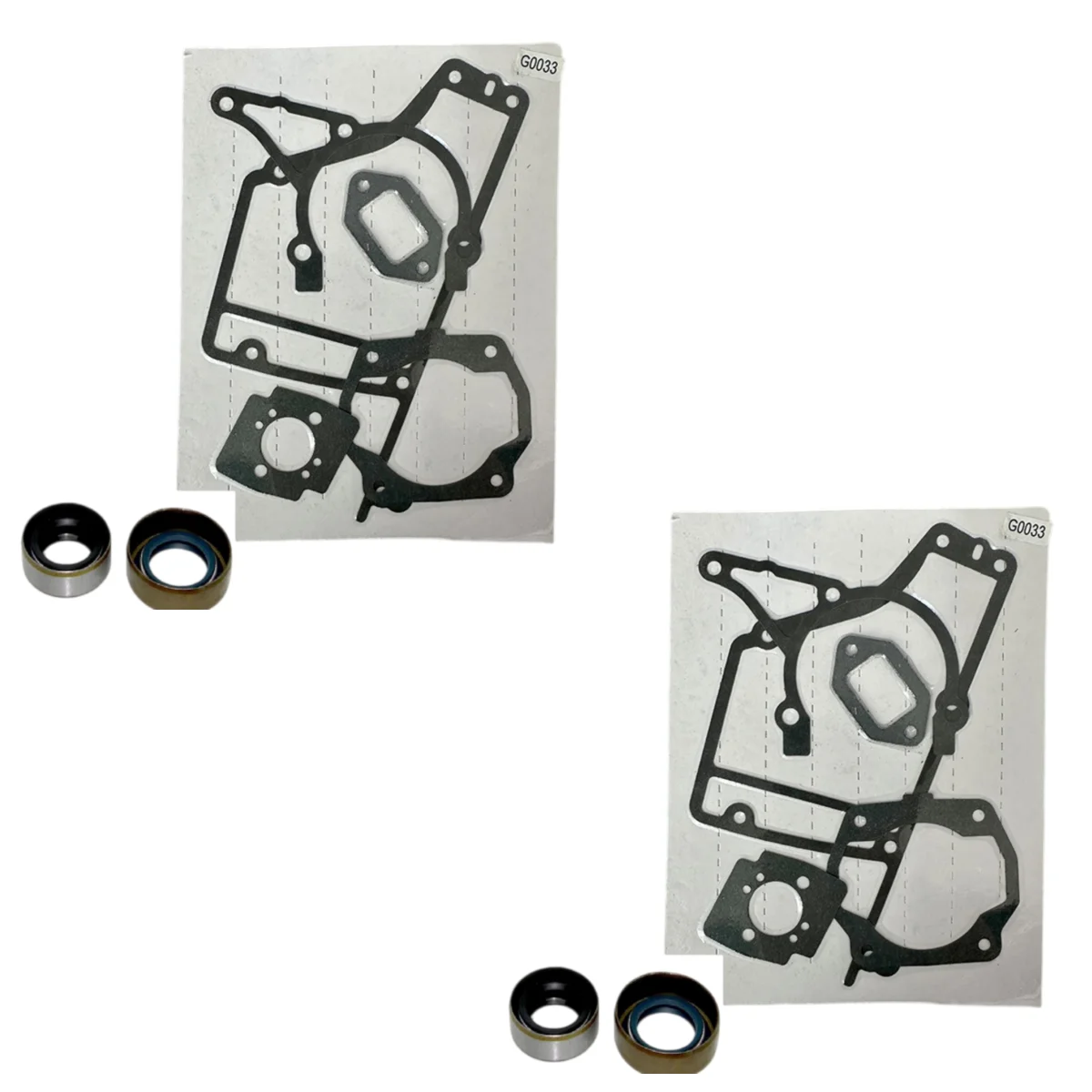 2PCS Muffler Carburetor Cylinder Base Crankcase Fuel Tank Complete Gasket Set Oil Seal Fit for Stihl TS400 Concrete Cut Off Saw
