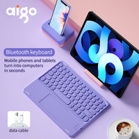 Aigo T100 Bluetooth Wireless Keyboard Rechargeable Touchpad Keyboard For Xiaomi Samsung Huawei Android iOS Windows Mini Keyboard