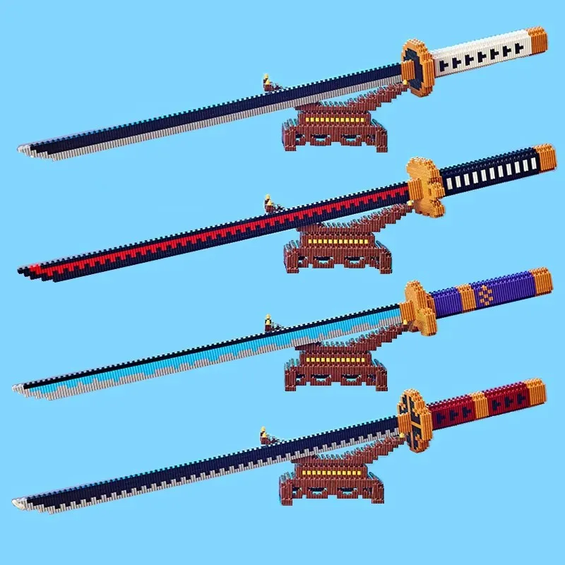Animes Toys Samurai Sword Micro Connection Building Block Anime Yamato Nichirin Knifes Bricks Model Collect ornaments Adult Gift