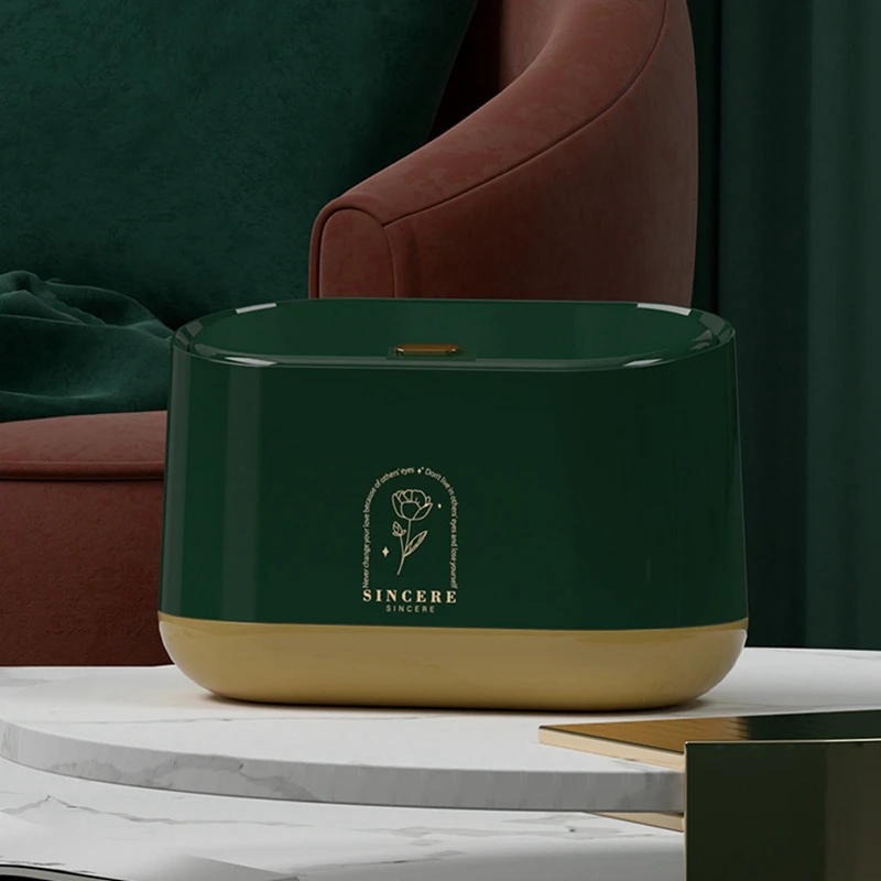 Office Dressing Table Trash Can Desk Desktop Mini Bin Garbage Basket Bucket Room Small Narrow Lid Dustbin Wastebasket