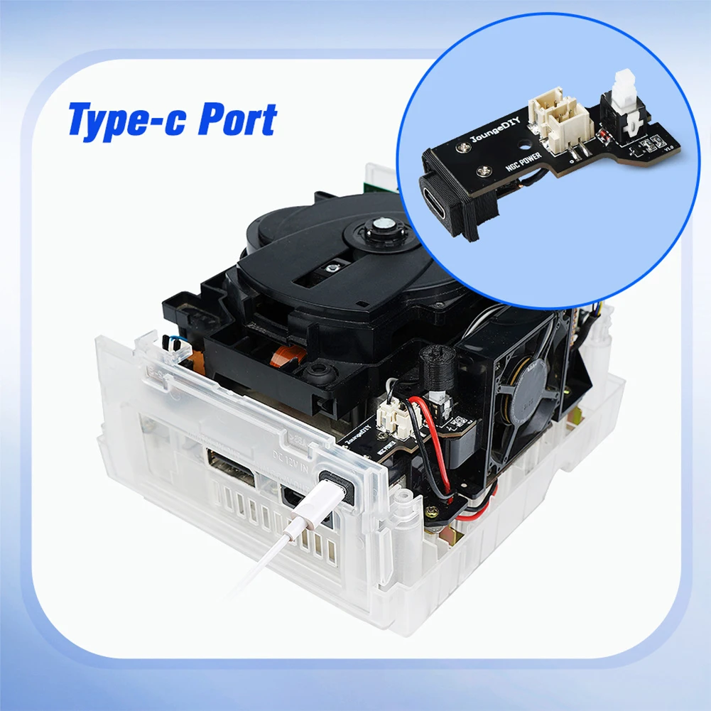 PSU Replacement Module Multi-Purpose Replace DC/Type C PSU Mod Gamecube PSU Power Board for NGC Game Console DOL-001/101