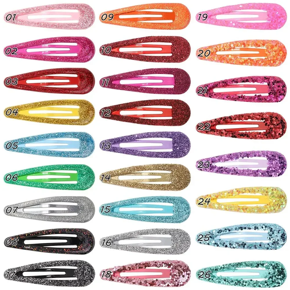 24PCS Water Droplet Type BB Hair Clip Oil Droplet Cat Eye Bangs Barrette Random 24 Color DIY Color Wholesale Headwear Gifts