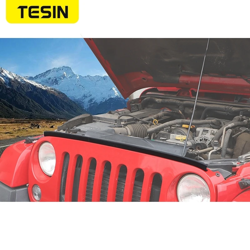 Compatible Avec Jeep Pour JK Pour Wrangler 2007 2008 2009 2010 2011 2012 2013 2014 2015 2016 2017 2 Pièces Capot De Moteur De Voiture Évents D'entrée D'air Lunette Capot De Prise D'Air