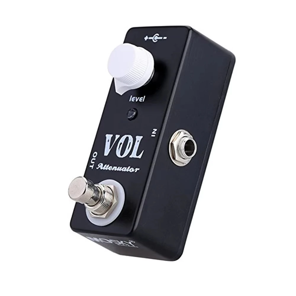 Moskyaudio Vol Attenuator Mini Volume Attenuator Pedal True Bypass Full Metal Housing No Battery Required for Electric Acoustic