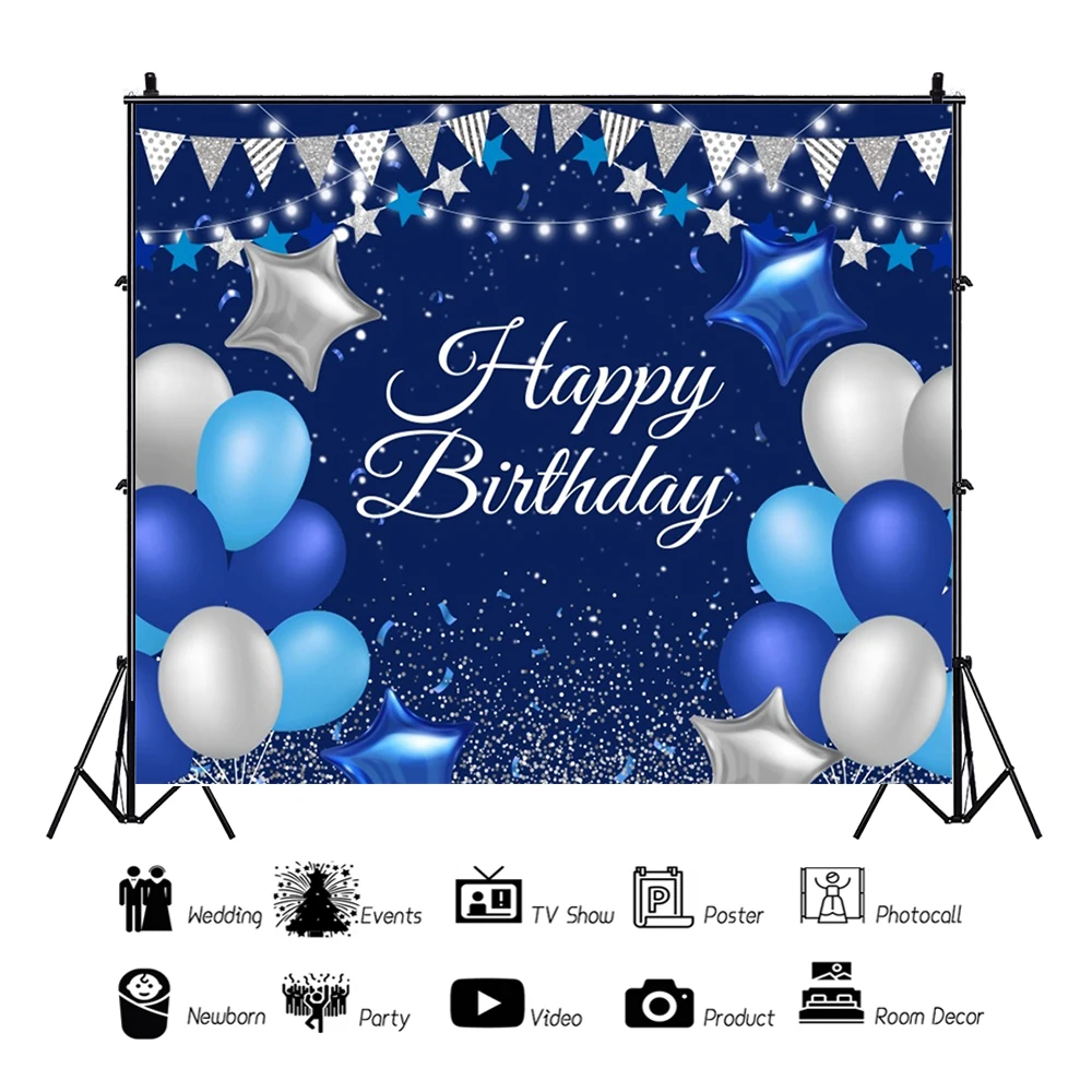 Photocall telón de fondo de cumpleaños para adultos, globos dorados con purpurina, pancarta para fiesta de cumpleaños, fondo fotográfico para estudio fotográfico