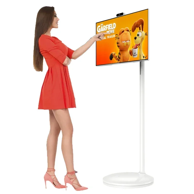 

Movable Rechargeable Standby Me 21.5 32 Inch Smart Capacitive Portable Touch Screen Portable Stand by Me TV with Wheels