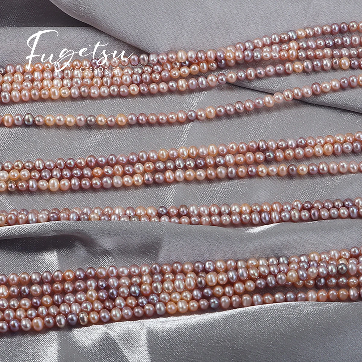 

AAA 3.5-4mm Natural Freshwater Pearl Candy Near Round Beads Shiny for DIY Women Men Necklace Bracelet Jewelry Making Accessories