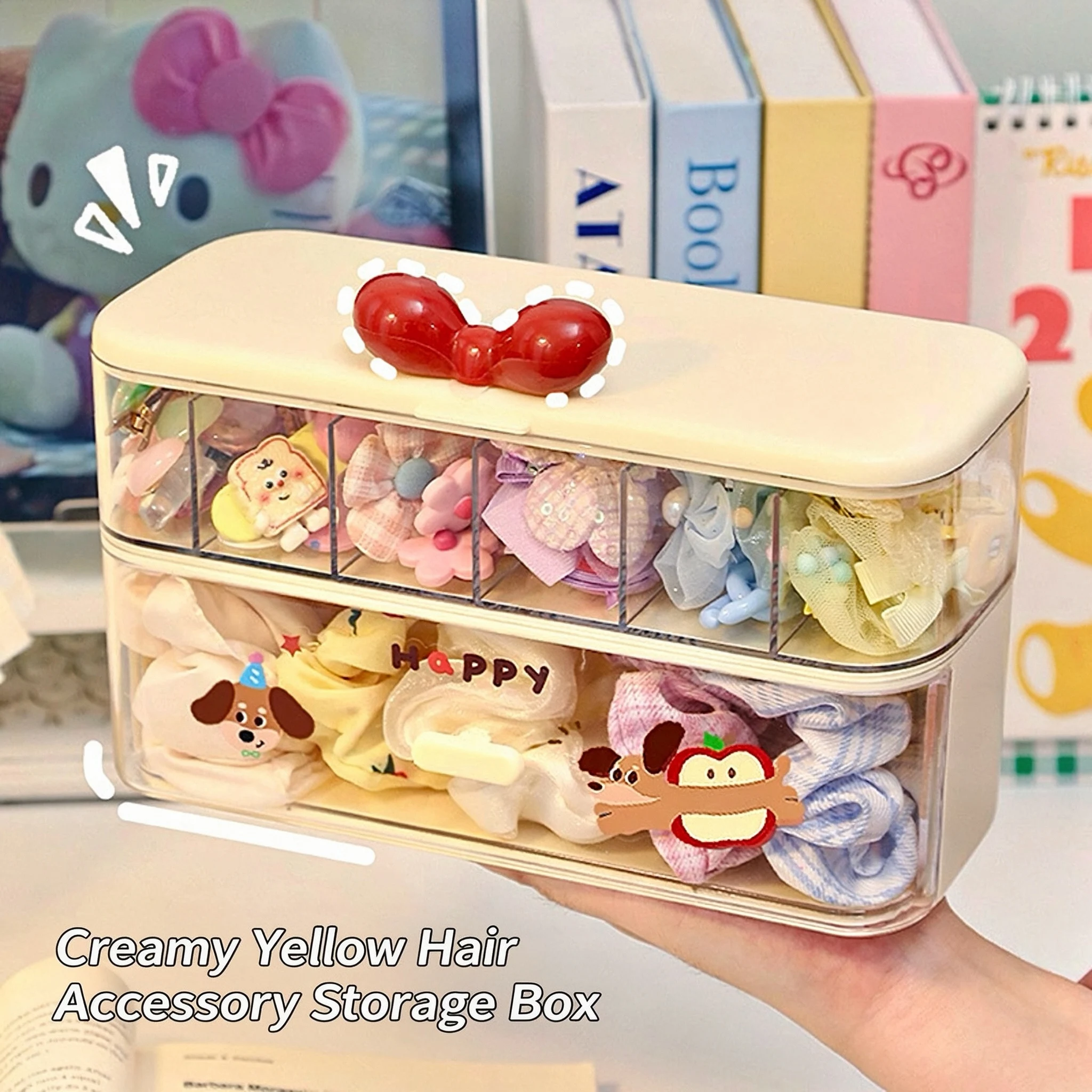 Women Accessories Drawer - 헤어 액세서리 정리함, 2단 데스크탑 수납